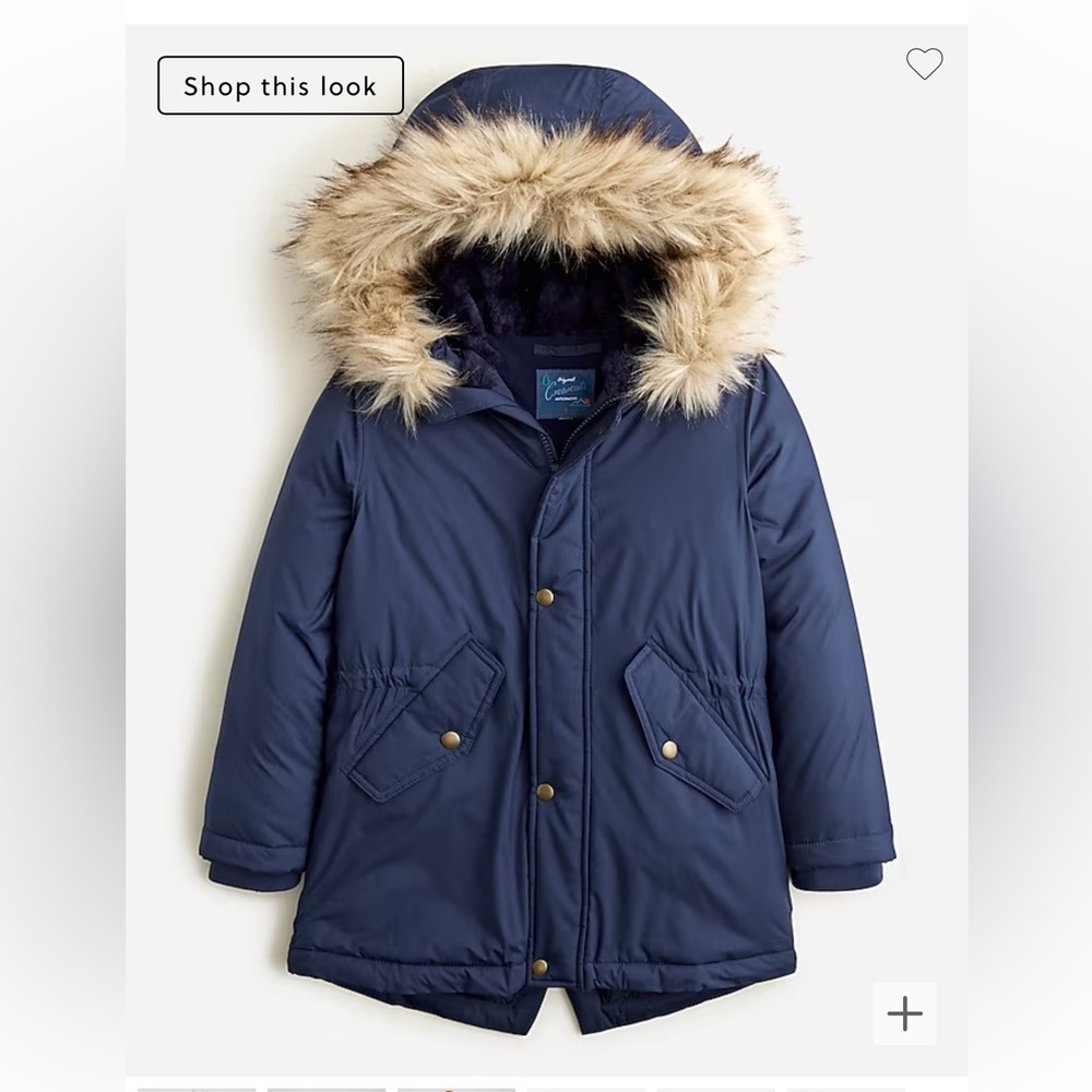 JCREW- Boys' fishtail parka with PrimaLoft®